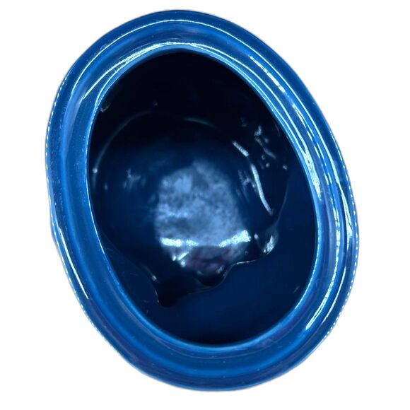 Threshold, Azure Blue Stoneware Fox Cookie Jar 11"H x 8"L x 6.5"W Hand Wash Only - Picture 8 of 10